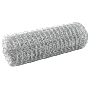 Plasă de sârmă găini, argintiu, 25 x 0,5 m, oțel galvanizat