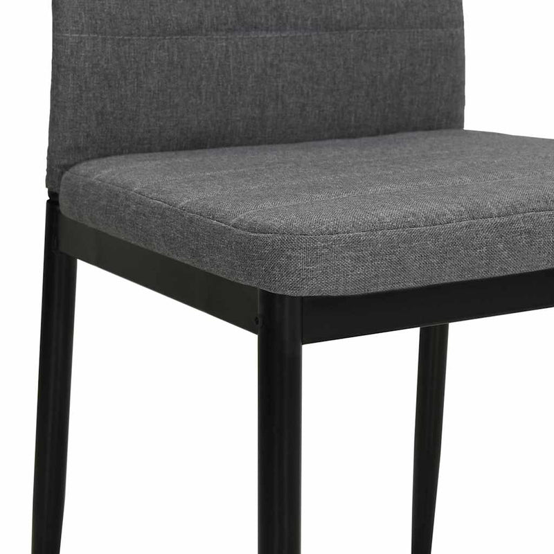 Scaune de sufragerie, 6 buc., gri deschis, material textil