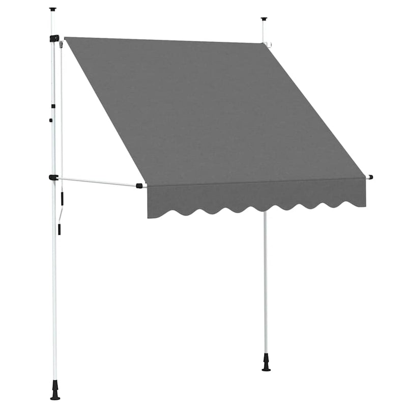 Copertină retractabilă manual, antracit, 200 cm