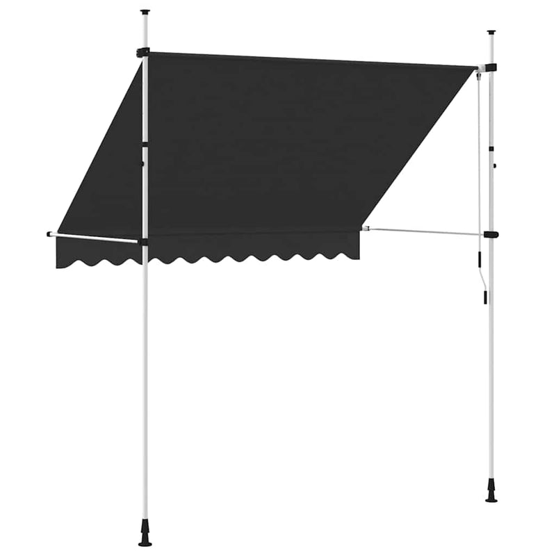 Copertină retractabilă manual, antracit, 250 cm