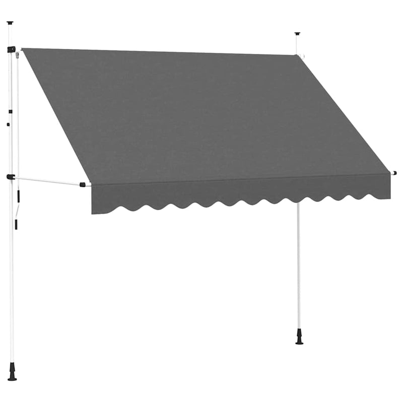 Copertină retractabilă manual, antracit, 300 cm