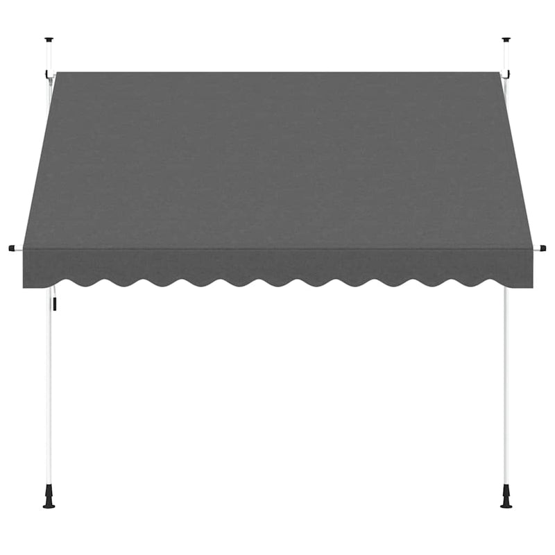 Copertină retractabilă manual, antracit, 300 cm