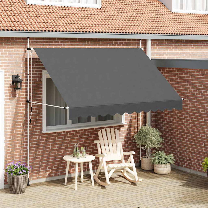 Copertină retractabilă manual, antracit, 300 cm