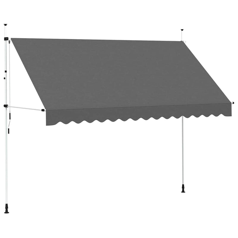 Copertină retractabilă manual, antracit, 350 cm