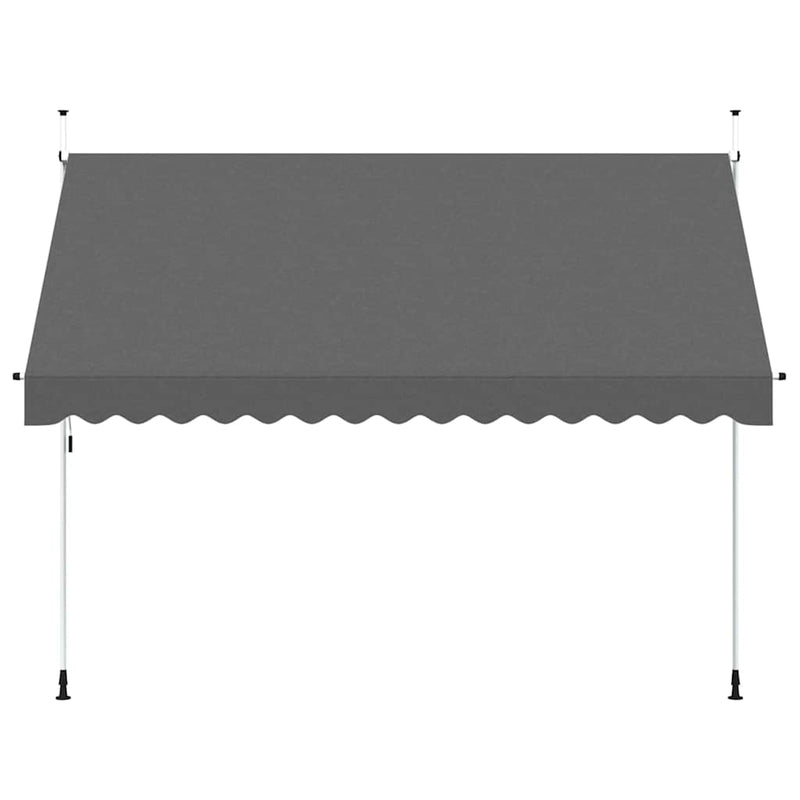 Copertină retractabilă manual, antracit, 350 cm