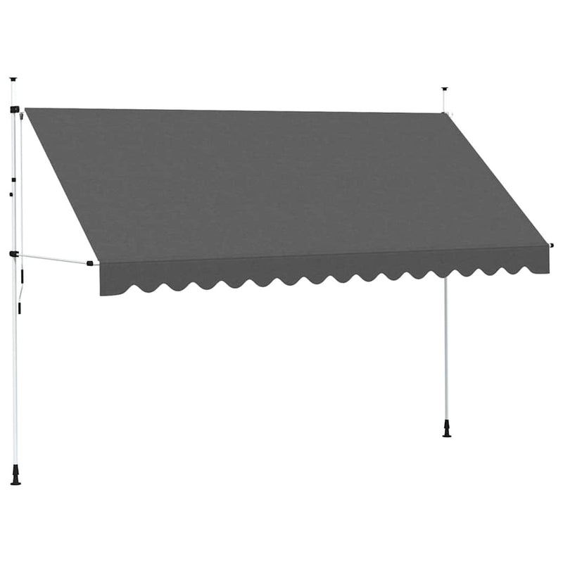 Copertină retractabilă manual, antracit, 400 cm