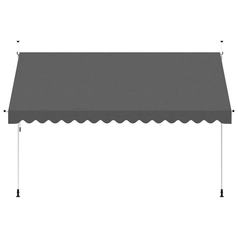 Copertină retractabilă manual, antracit, 400 cm