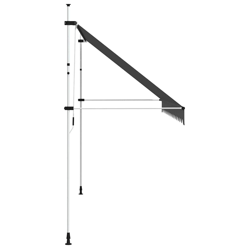 Copertină retractabilă manual, antracit, 400 cm