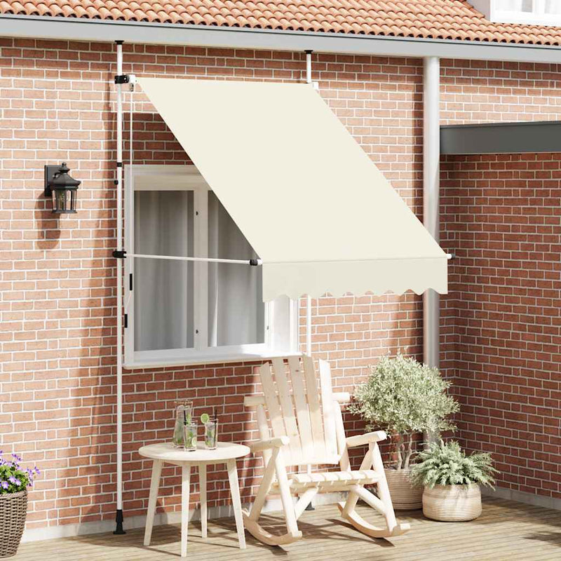 Copertină retractabilă manual, crem, 150 cm