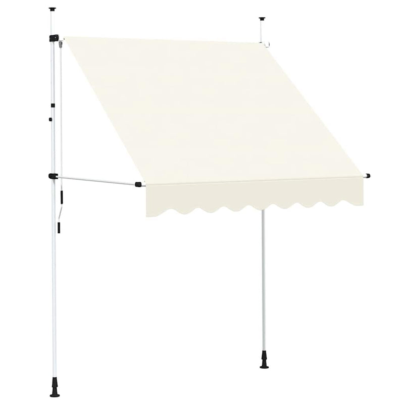 Copertină retractabilă manual, crem, 200 cm