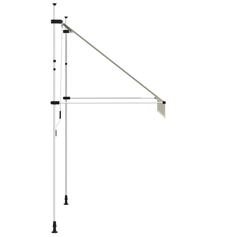 Copertină retractabilă manual, crem, 200 cm