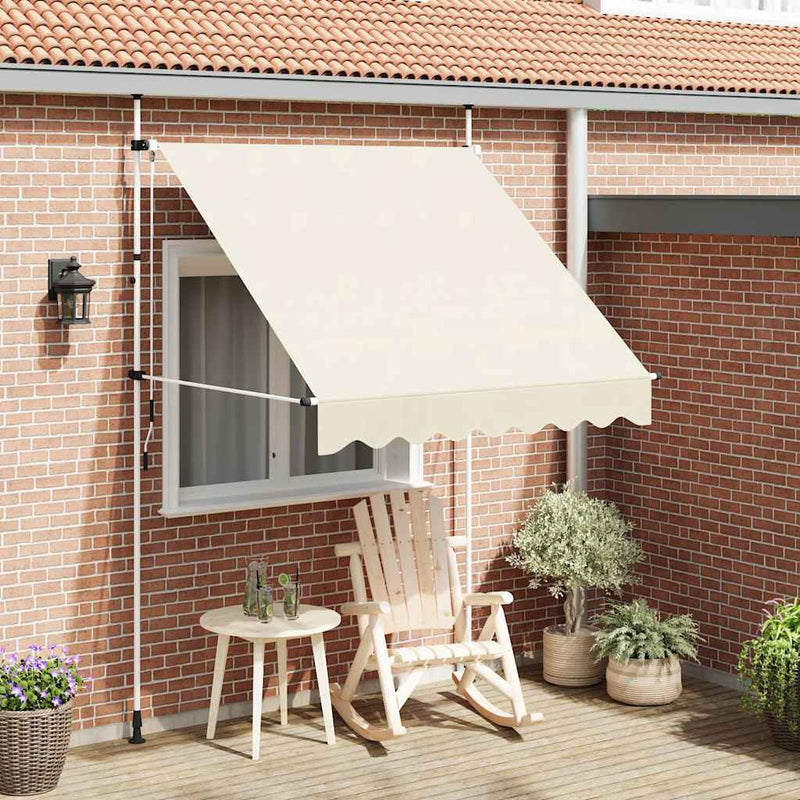 Copertină retractabilă manual, crem, 200 cm