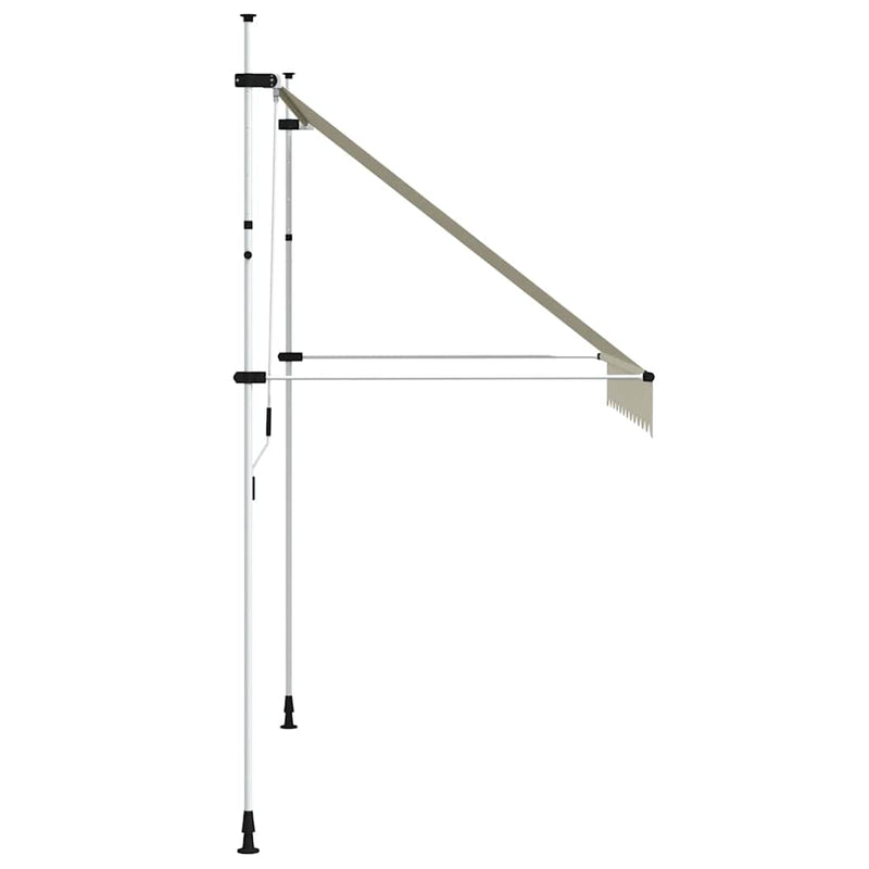 Copertină retractabilă manual, crem, 250 cm