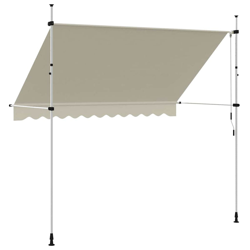 Copertină retractabilă manual, crem, 300 cm