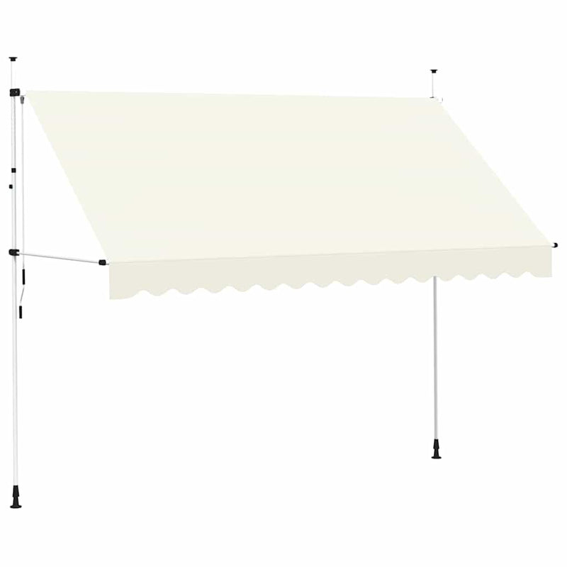 Copertină retractabilă manual, crem, 350 cm