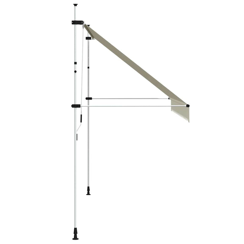 Copertină retractabilă manual, crem, 350 cm