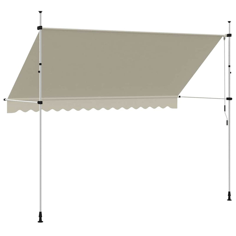 Copertină retractabilă manual, crem, 350 cm