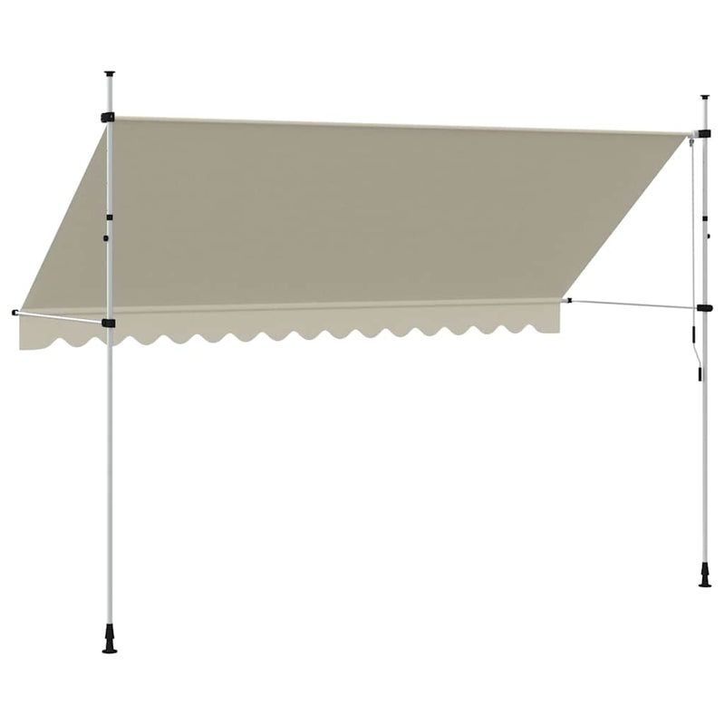 Copertină retractabilă manual, crem, 400 cm