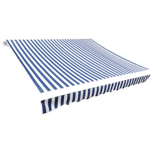 Pânză de rezervă copertină, albastru și alb, 450x300 cm, poliester