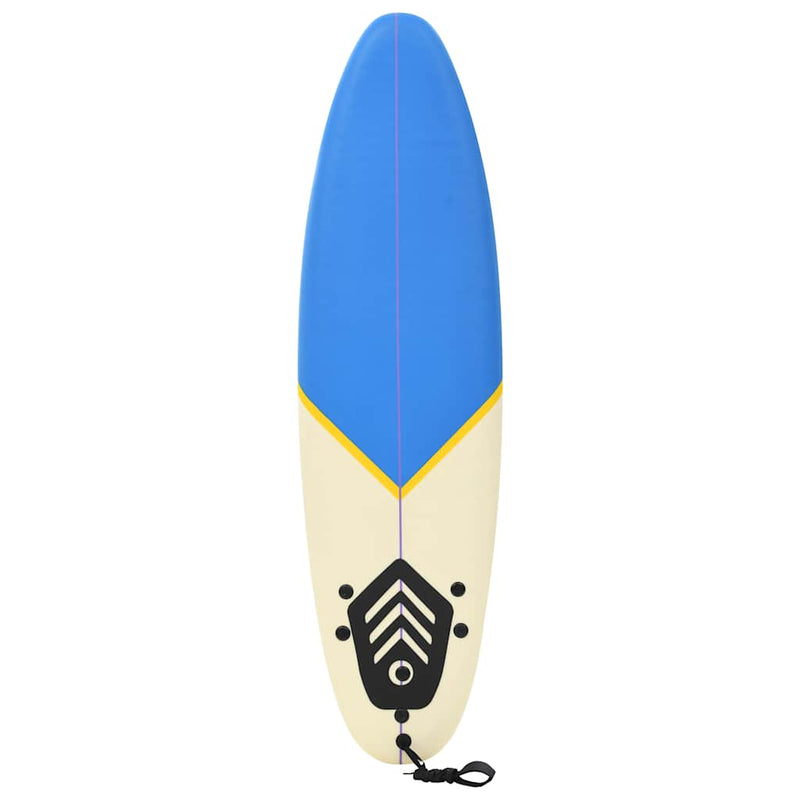 Placă de surf, 170 cm, albastru și crem