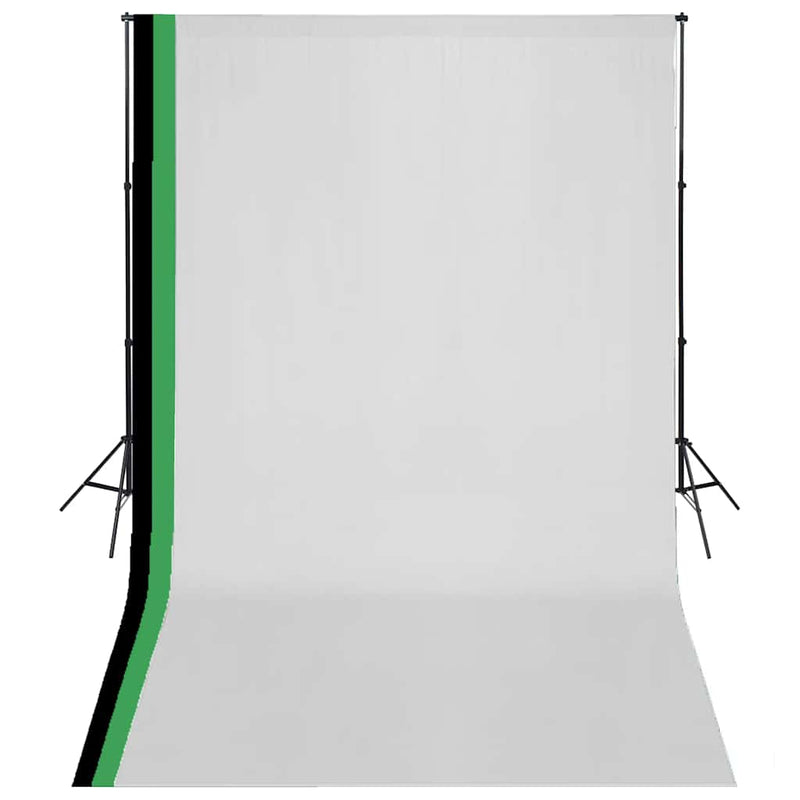 Set studio foto cu 3 fundaluri de bumbac, cadru reglabil, 3x5 m