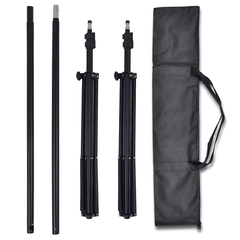 Set studio foto cu 3 fundaluri de bumbac, cadru reglabil, 3x5 m