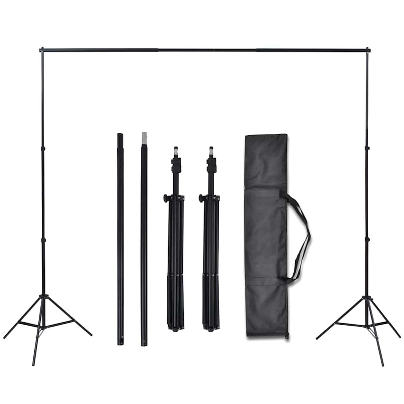Set studio foto cu 3 fundaluri de bumbac, cadru reglabil, 3x5 m