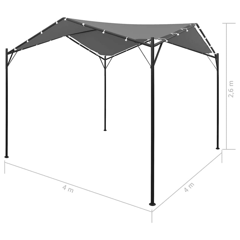 Pavilion, antracit, 4 x 4 m