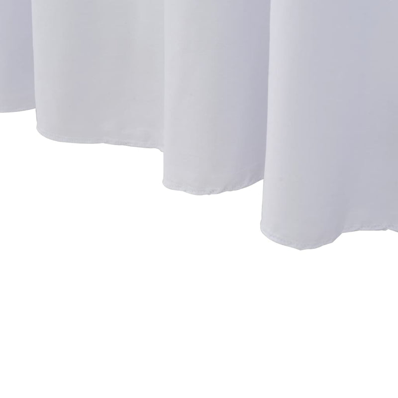 Huse elastice de masă lungi, 2 buc., alb, 120 x 60,5 x 74 cm