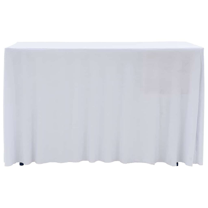 Huse de masă elastice, 2 buc., alb, 183 x 76 x 74 cm