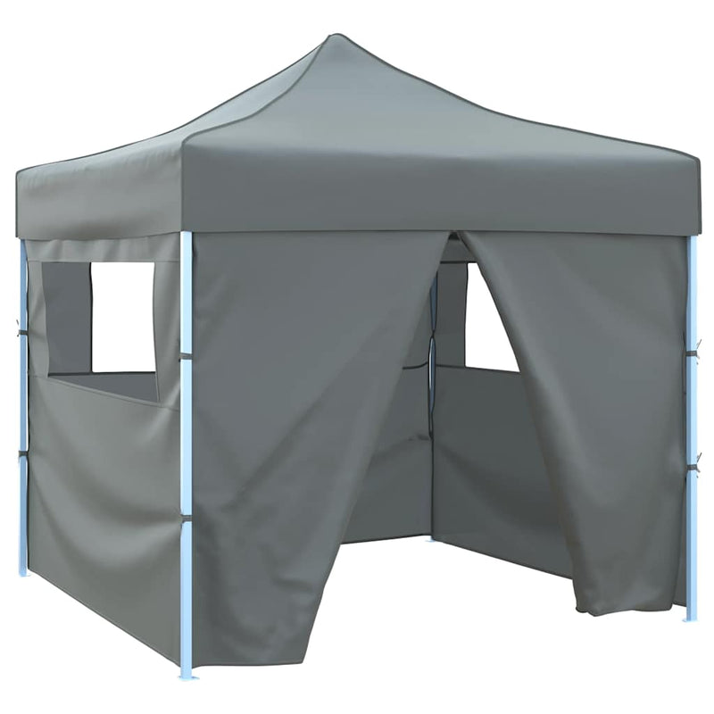 Cort de petrecere pliabil, 4 pereți laterali, antracit, 3 x 3 m