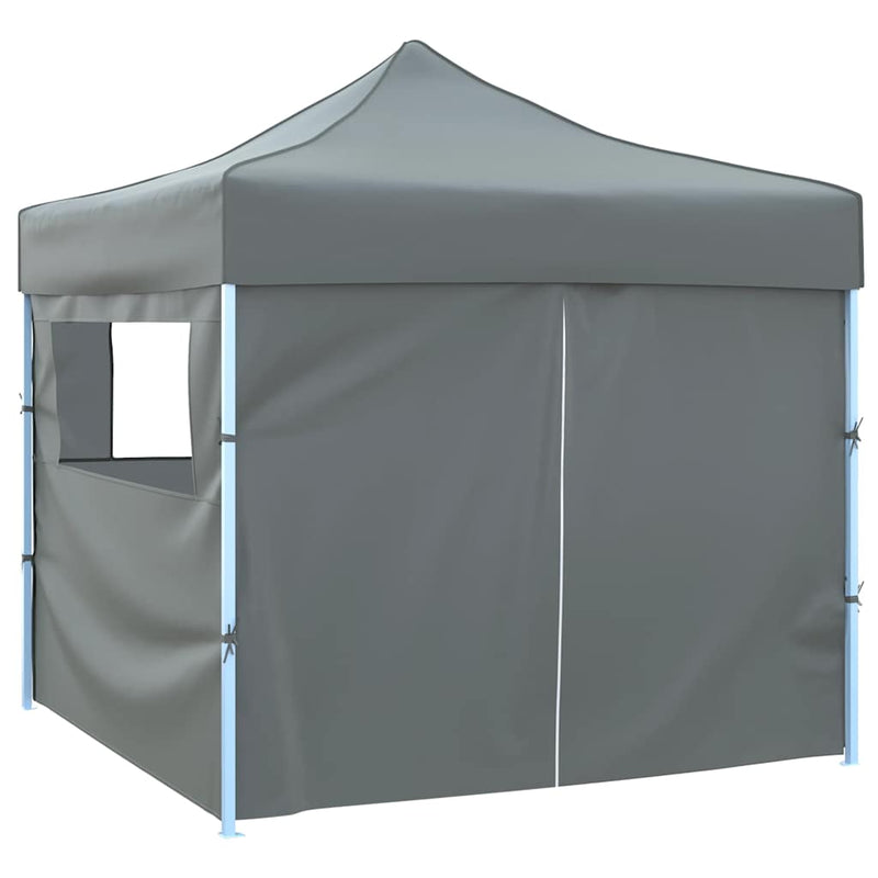 Cort de petrecere pliabil, 4 pereți laterali, antracit, 3 x 3 m
