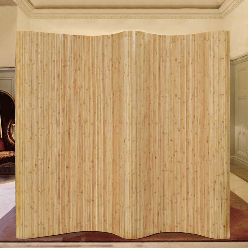 Paravan de cameră, natural, lățime 250 cm, înălțime 165 cm, bambus
