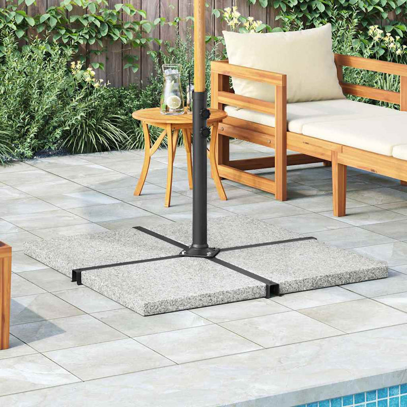 Placă de greutate umbrelă, gri, 25 kg, granit, pătrat