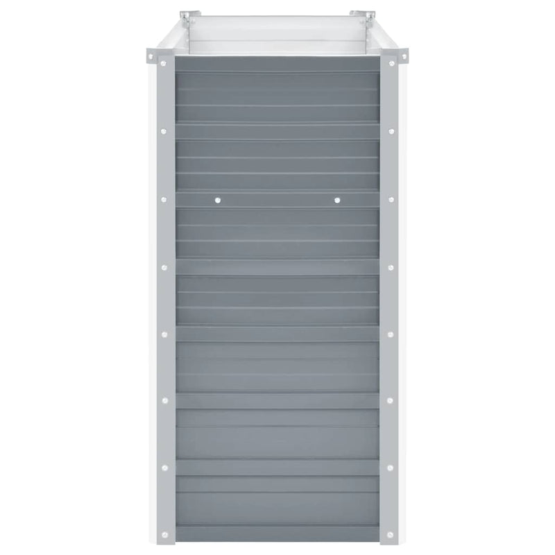 Strat înălțat de grădină, gri, 100x40x77 cm, oțel galvanizat