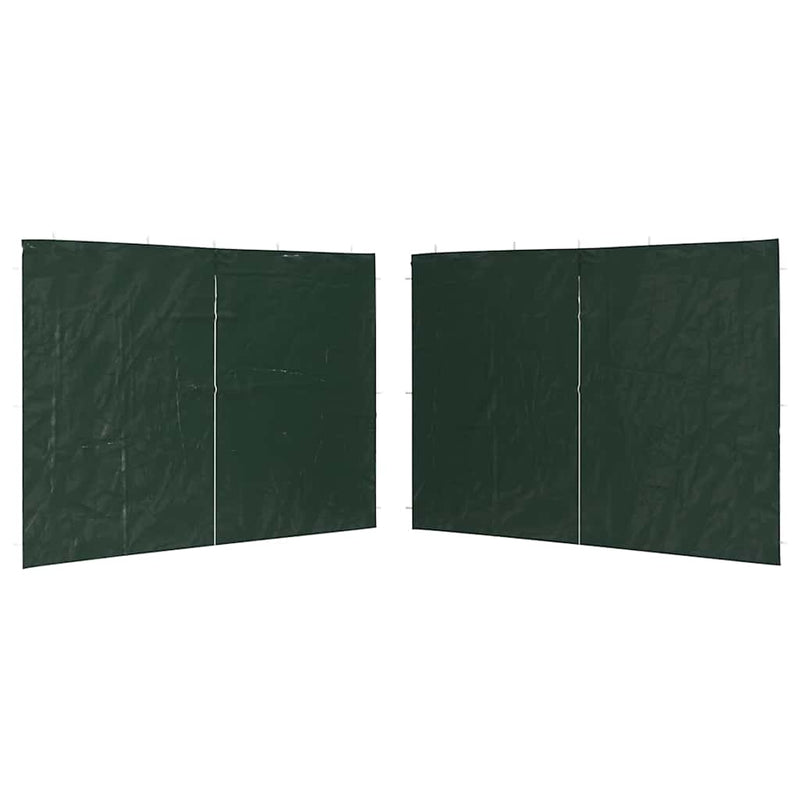 Perete lateral cort petrecere, 2 buc., verde, PE, cu fermoar