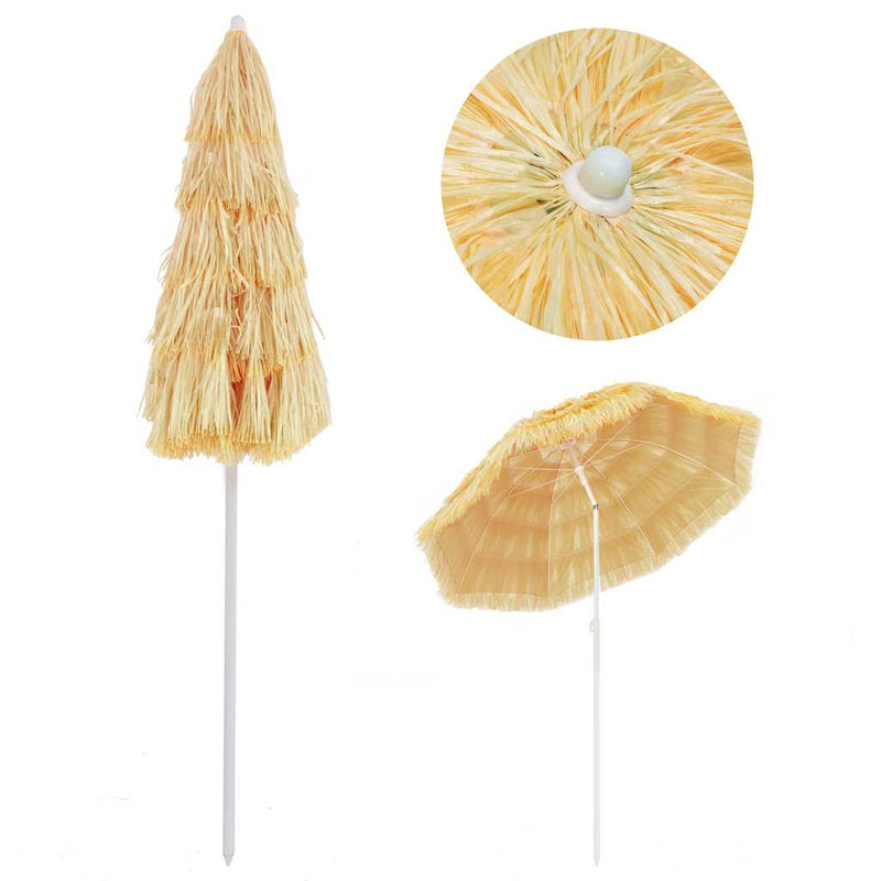 Umbrelă de plajă, natural, 180 cm, stil hawaiian