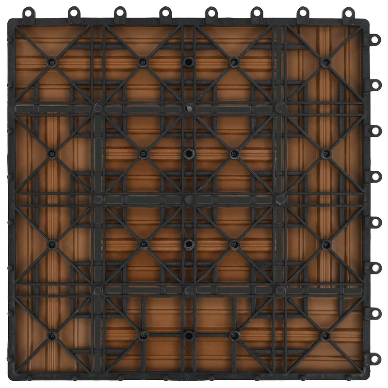 Plăci pentru Deck 11 buc. Lemn de tec 30 x 30 cm WPC