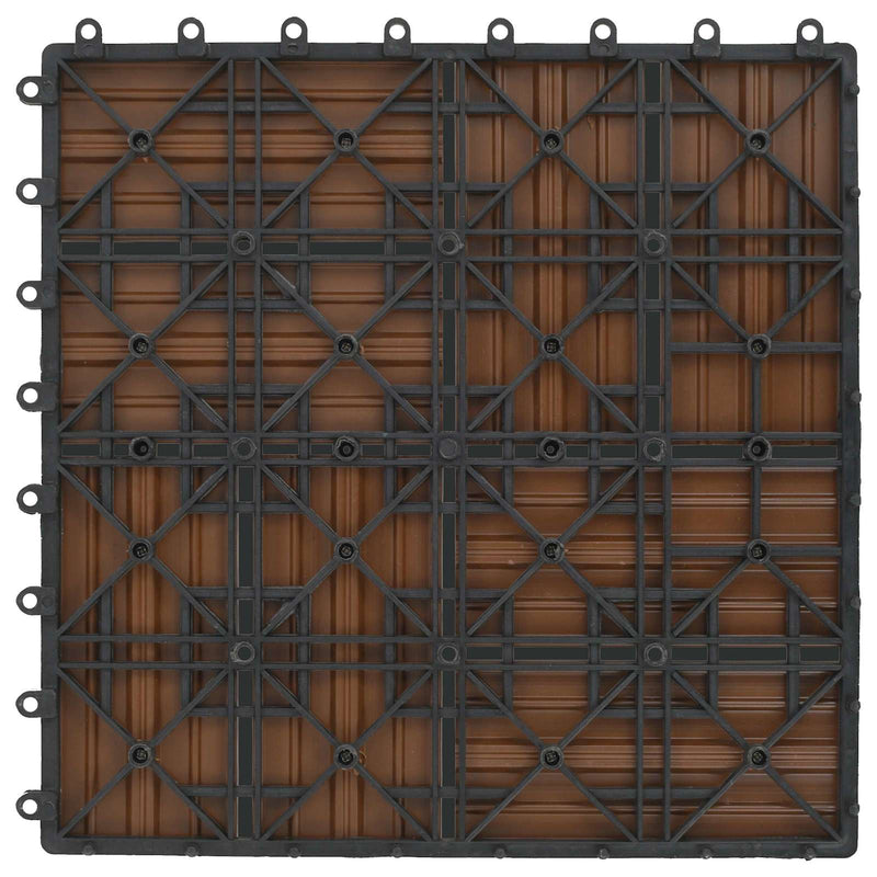 Plăci pentru Deck 11 buc. Lemn de tec 30 x 30 cm WPC