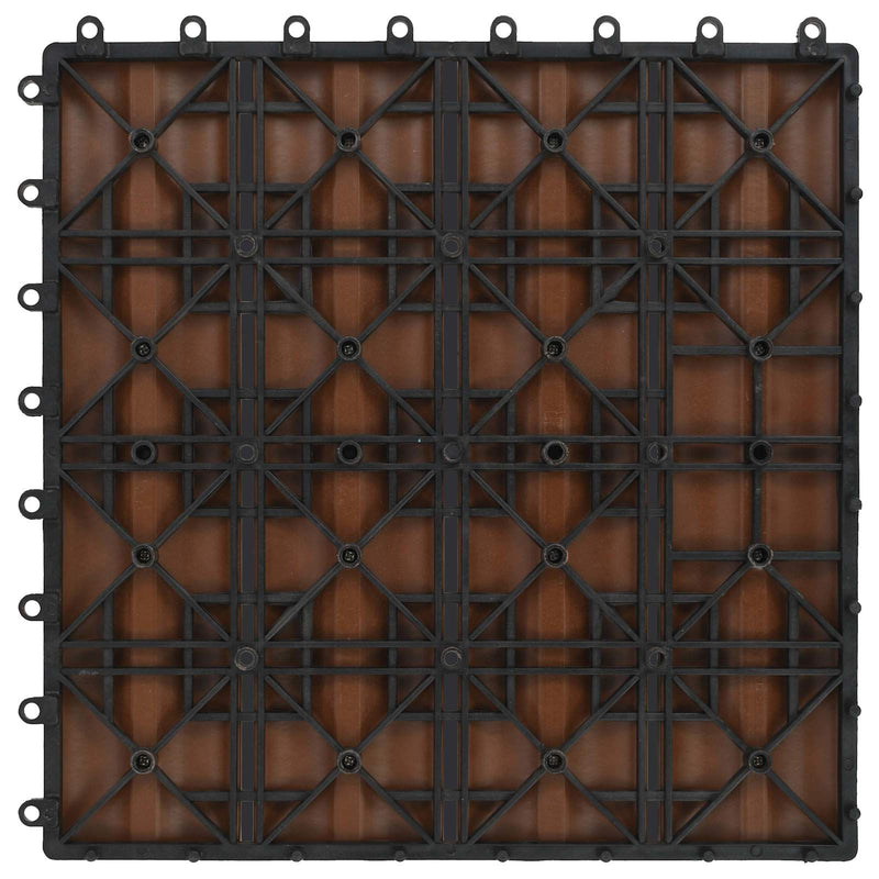 Plăci pentru Deck Design 3D 11 buc. Maro deschis 30 x 30 cm WPC