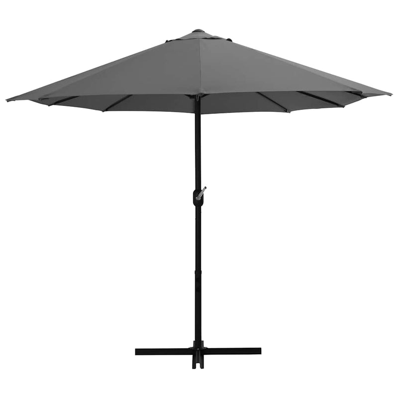 Umbrelă de soare cu stâlp din aluminiu, antracit, 460x270 cm