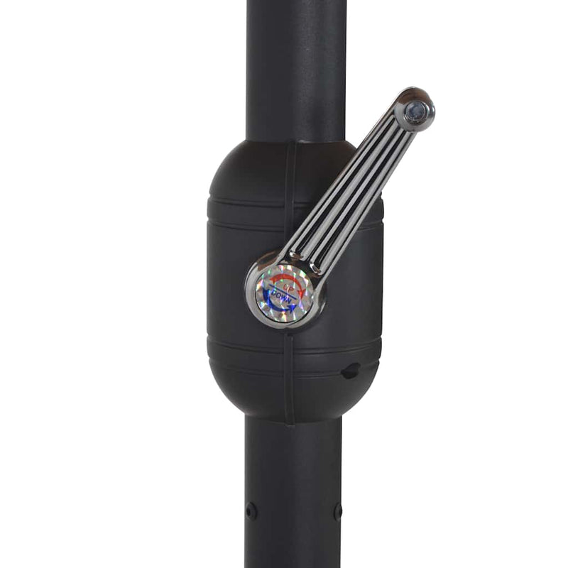 Umbrelă de soare cu stâlp din aluminiu, antracit, 460x270 cm