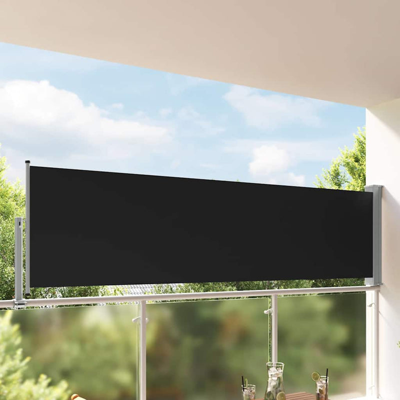 Copertină laterală retractabilă de terasă, negru, 100 x 300 cm