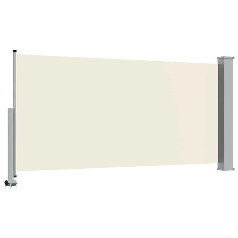 Copertină laterală retractabilă de terasă, crem, 120 x 300 cm