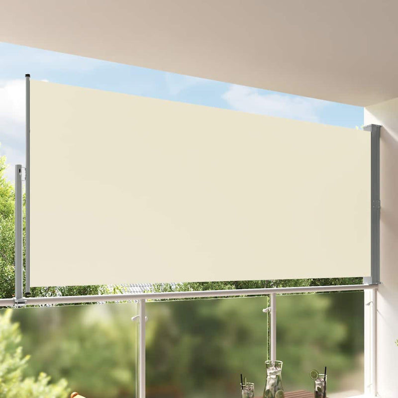 Copertină laterală retractabilă de terasă, crem, 160x300 cm