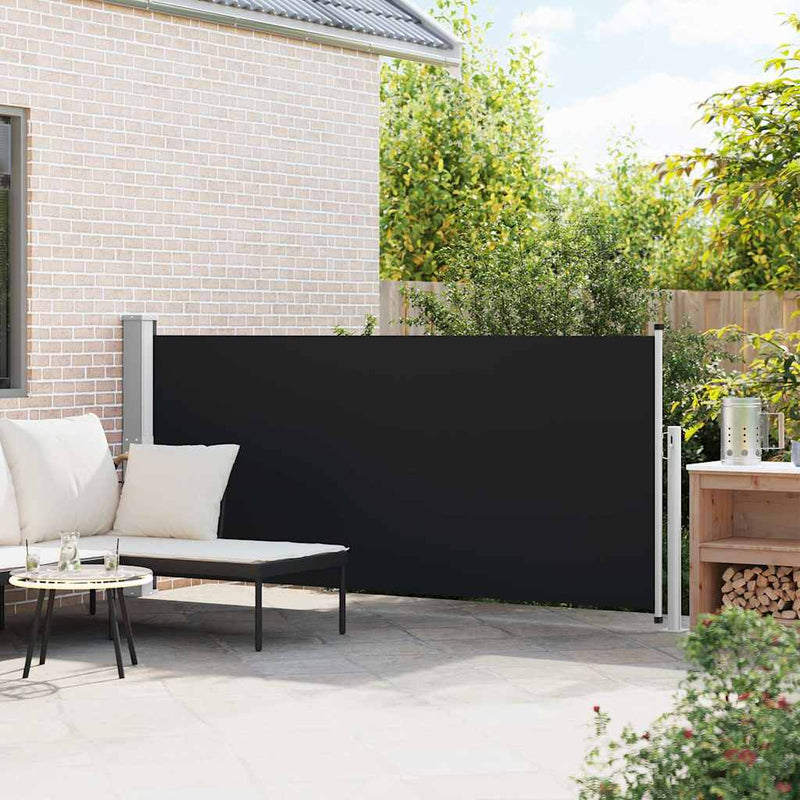 Copertină laterală retractabilă, negru, 140x314 cm