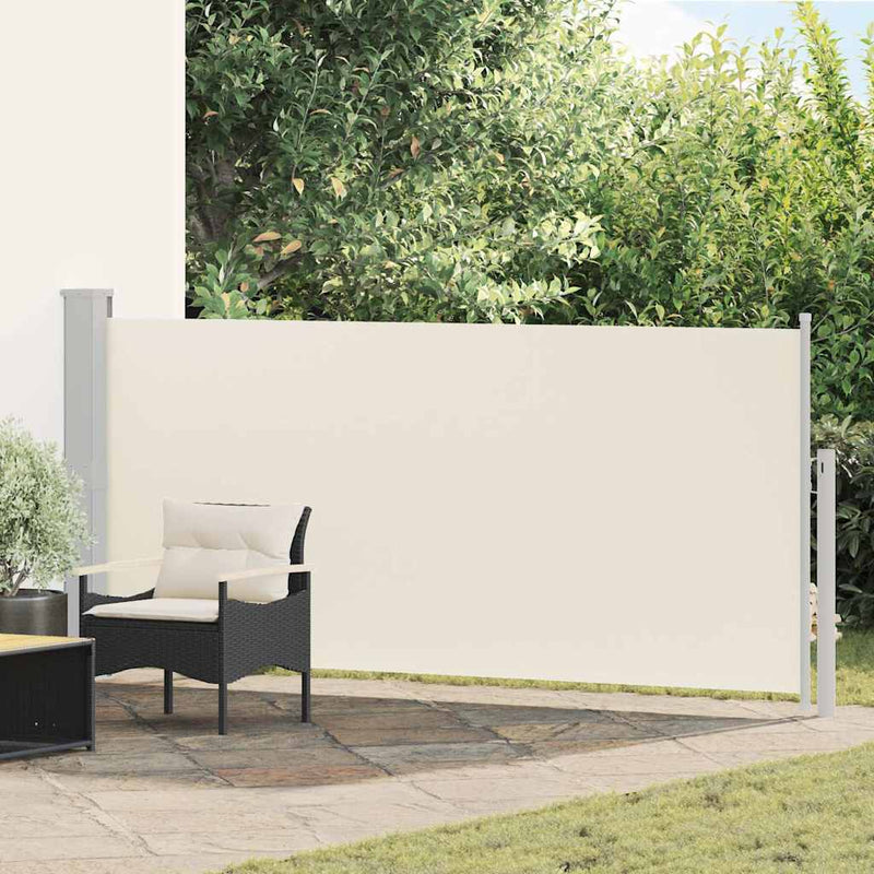 Copertină laterală retractabilă, crem, 140x314 cm