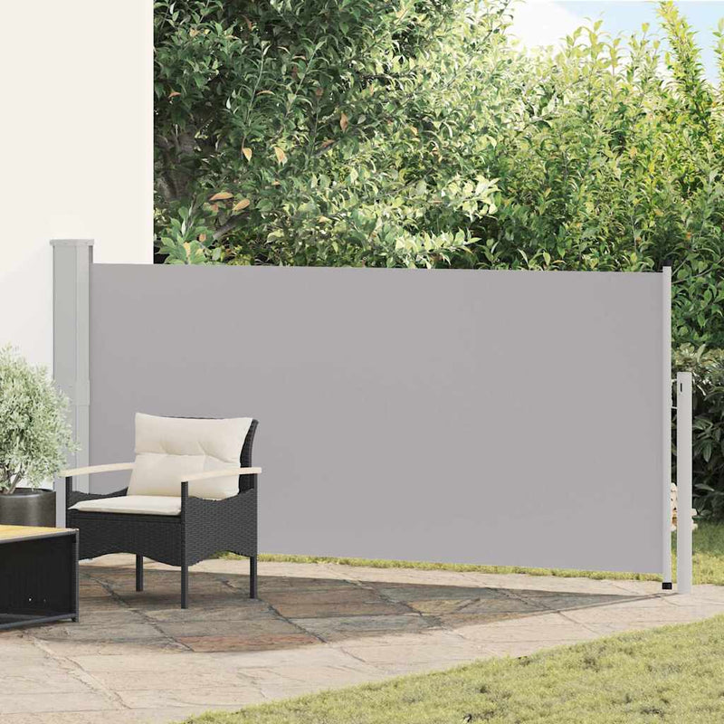 Copertină laterală retractabilă, gri, 140 x 314 cm