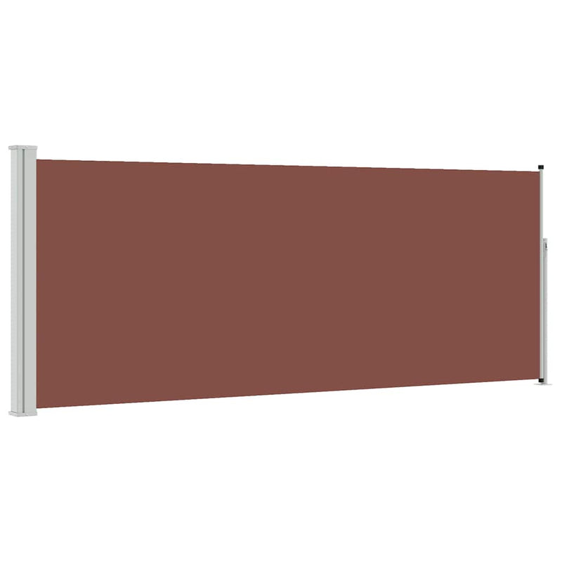 Copertină laterală retractabilă, maro, 117x314 cm