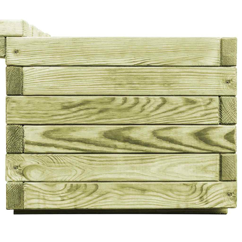 Bancă de grădină cu jardiniere, lemn de pin tratat